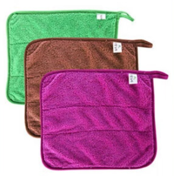 敏胤 超细纤维珊瑚绒多功能清洁巾M253 25cm*30cm彩色 3条/包 12包组合装 混色