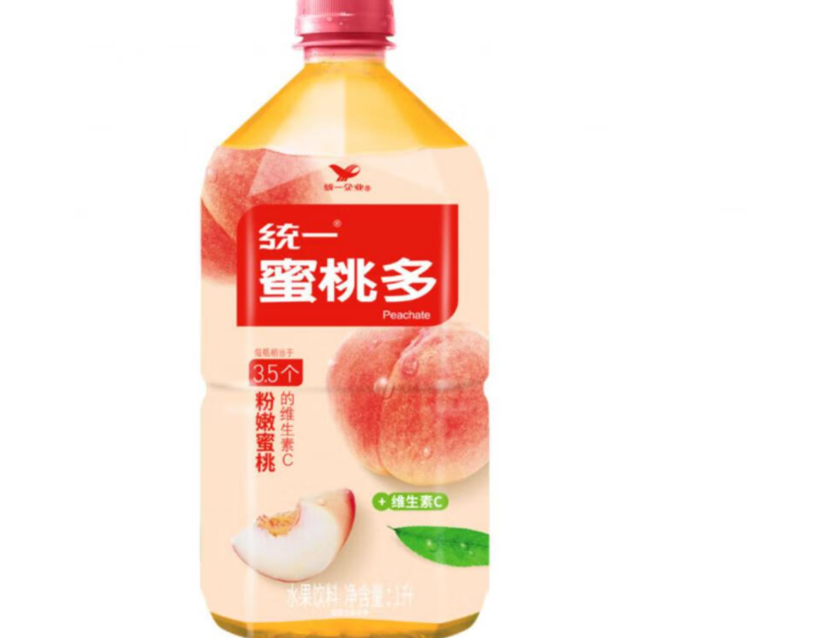 统一蜜桃多450ml*8瓶C多纤多漂亮+维生素桃汁饮料