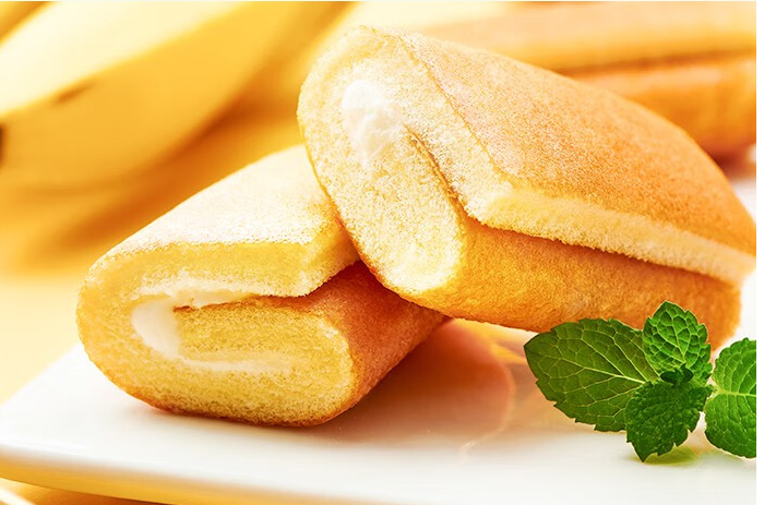 达利园 瑞士卷橙子草莓香蕉味营养蛋糕卷美味糕点零食代餐手撕面包 香蕉味160g*5包装