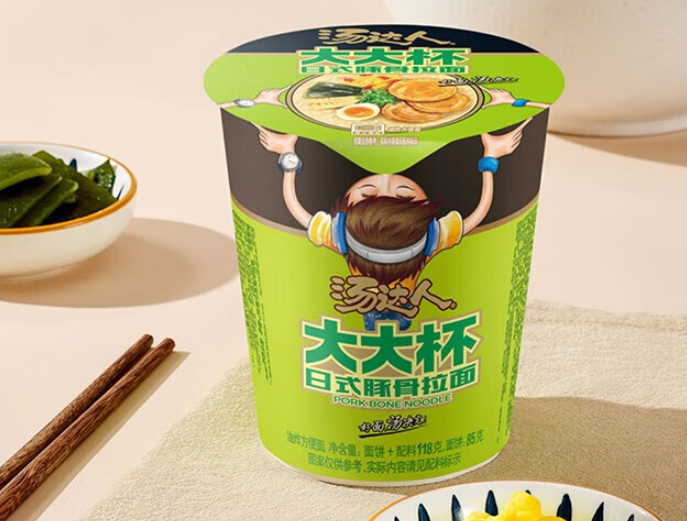 统一 汤达人 日式豚骨味 拉面 12碗 方便面 整箱装 不辣